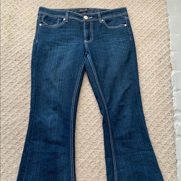 Seven7 Dark Wash Flare Jeans – Size 10 - Picture 2 of 4